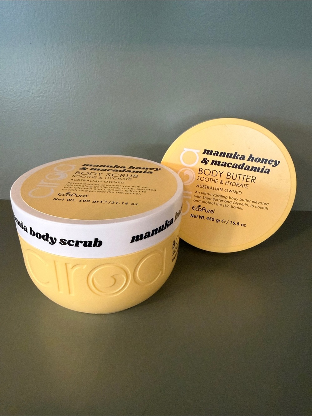 Ciroa Manuka Honey & Macadamia Body Scrub & Body Butter - New Sealed Packaging